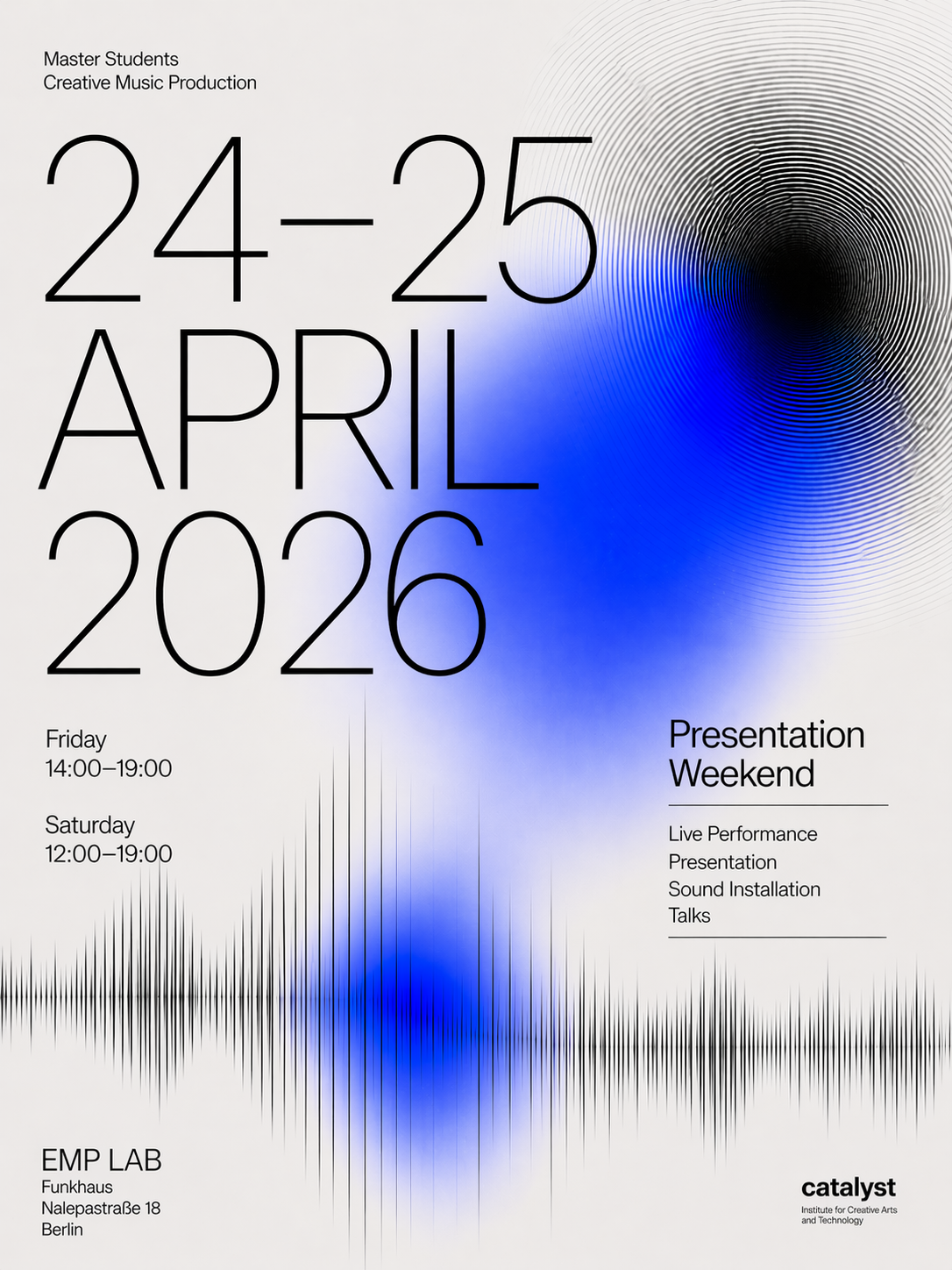 A presentation weekend by master students - sonic explorations